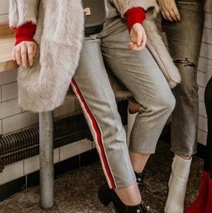 Topshop Tapered Plaid Trousers